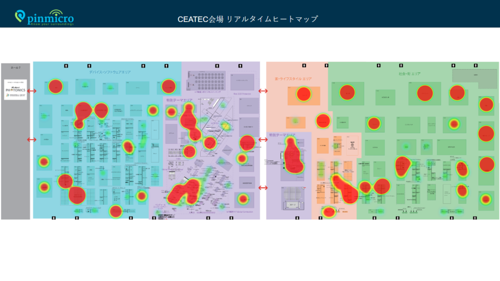 Real-time heatmaps of Pinmicro's Eventplus